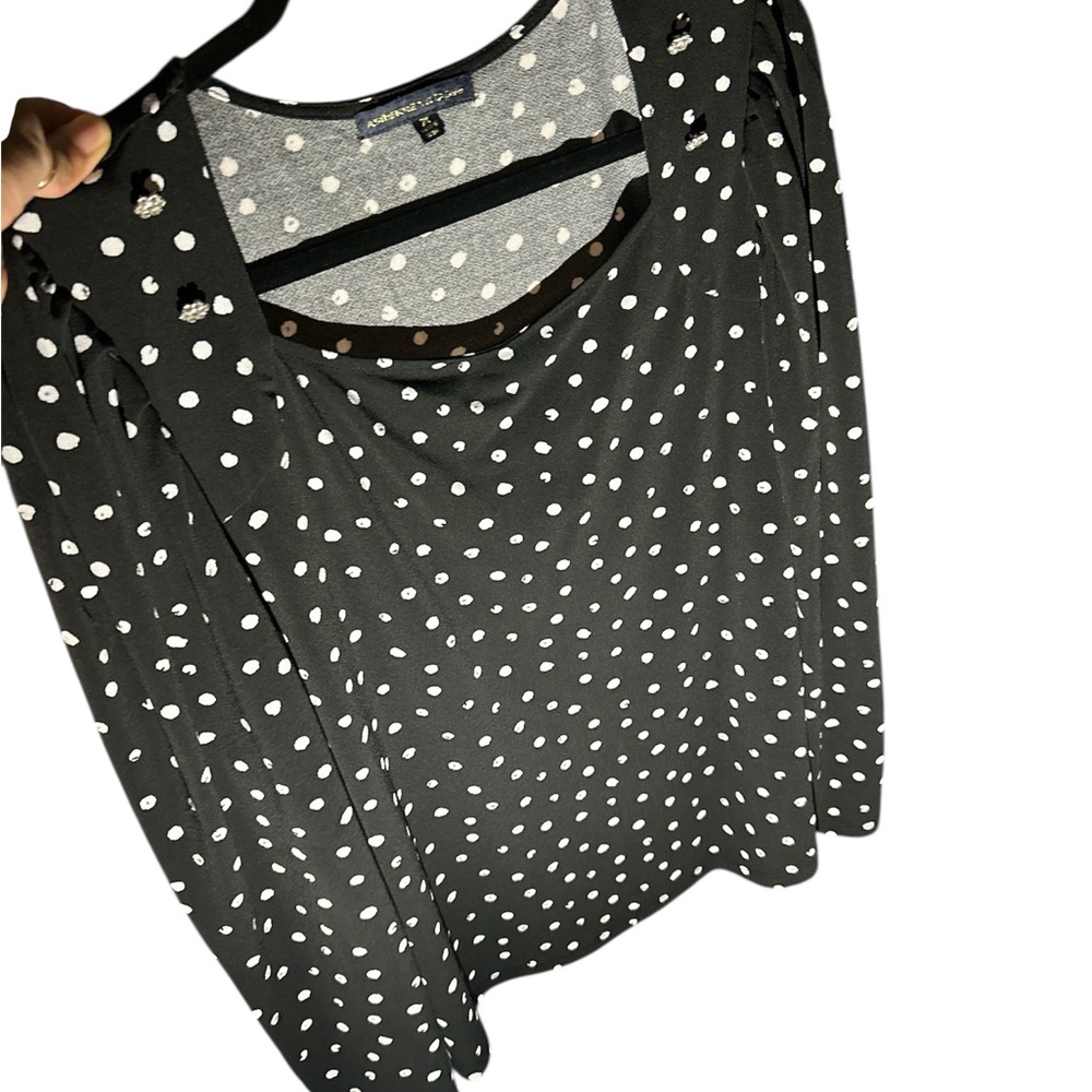 Black and White Polka Dot Blouse